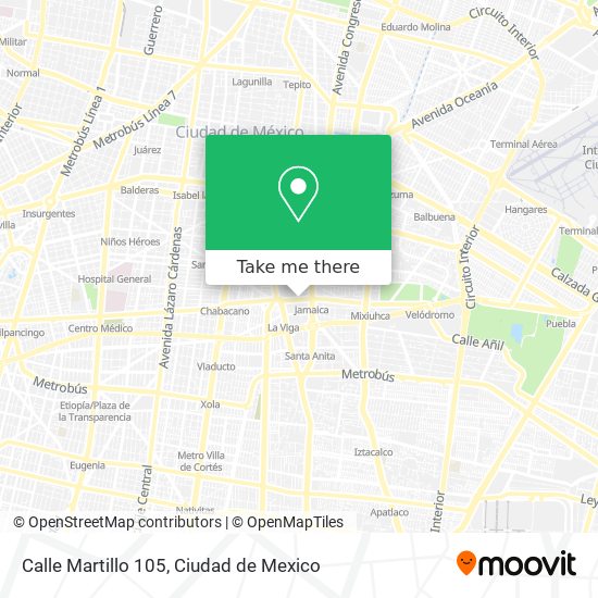 Mapa de Calle Martillo 105