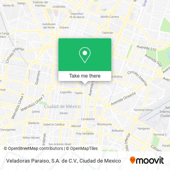 Veladoras Paraiso, S.A. de C.V. map