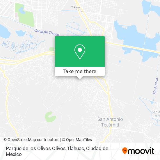 Parque de los Olivos Olivos Tlahuac map