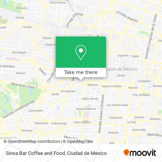 Mapa de Sinsa Bar Coffee and Food