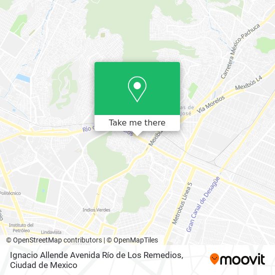 Ignacio Allende Avenida Río de Los Remedios map