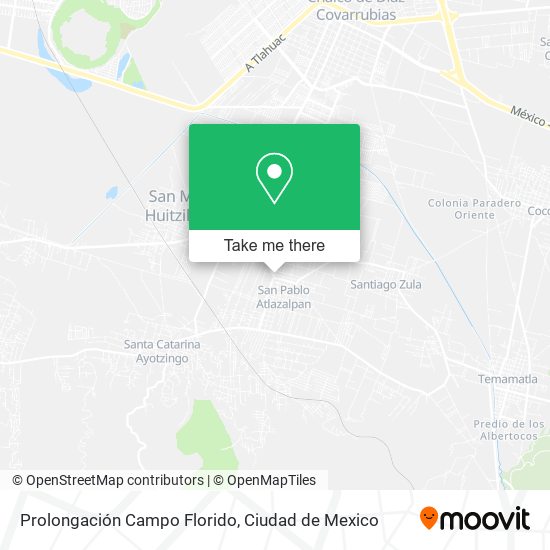 Prolongación Campo Florido, San Pablo Atlazalpan map