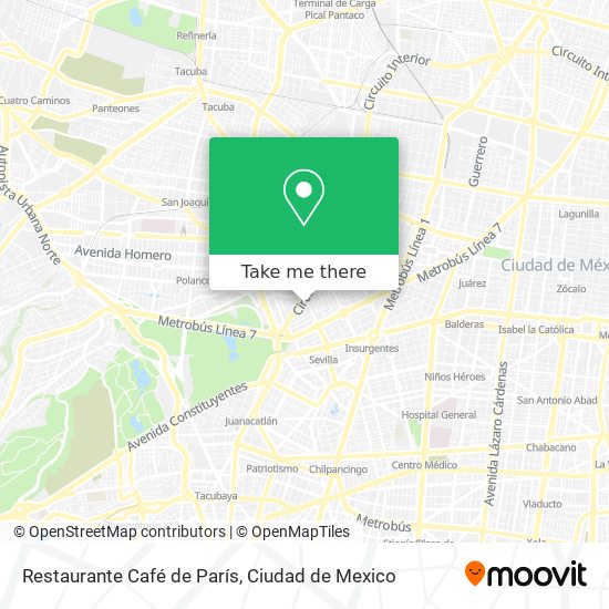 Mapa de Restaurante Café de París