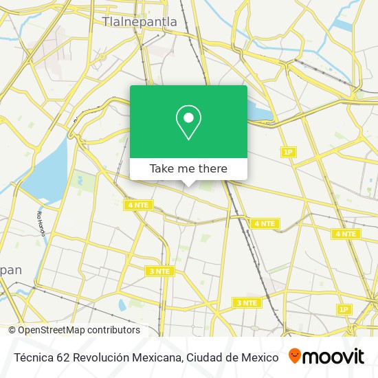 Mapa de Técnica 62 Revolución Mexicana