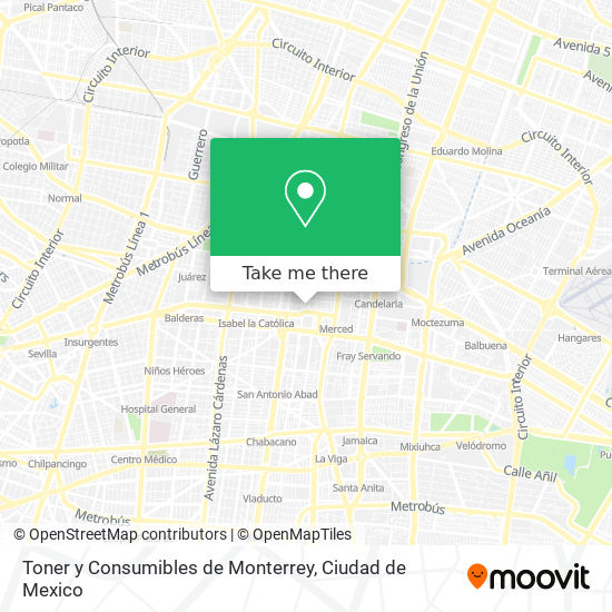 Mapa de Toner y Consumibles de Monterrey