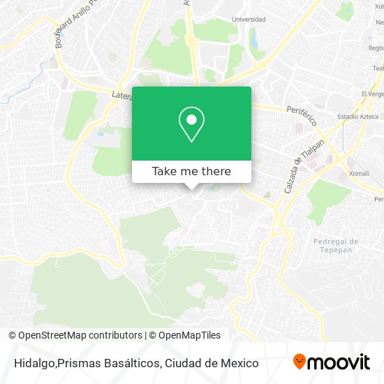 Hidalgo,Prismas Basálticos map