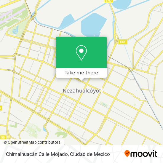 Mapa de Chimalhuacán Calle Mojado