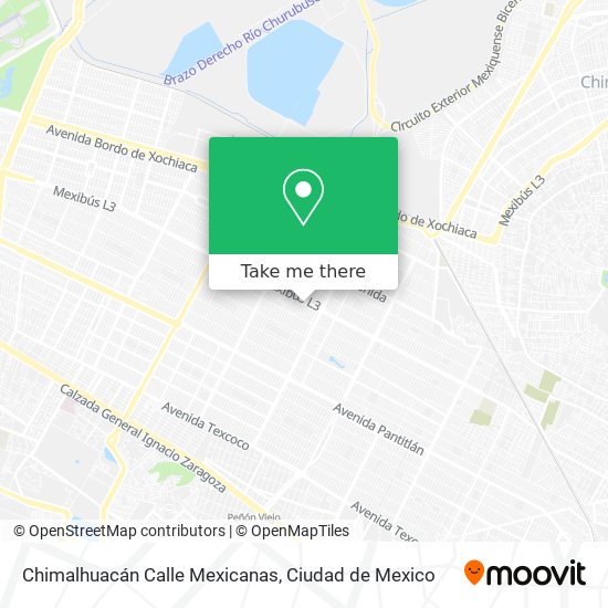 Chimalhuacán Calle Mexicanas map