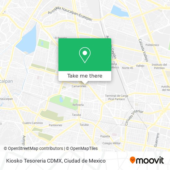 Kiosko Tesoreria CDMX map