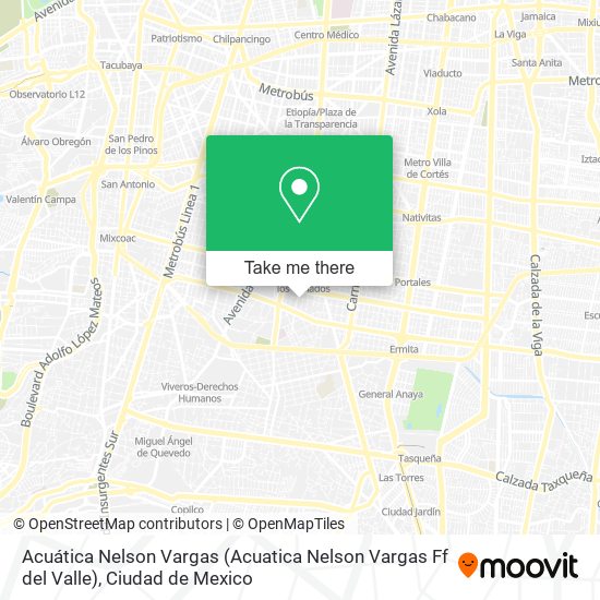 Acuática Nelson Vargas (Acuatica Nelson Vargas Ff del Valle) map