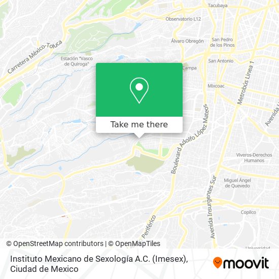 Instituto Mexicano de Sexología A.C. (Imesex) map