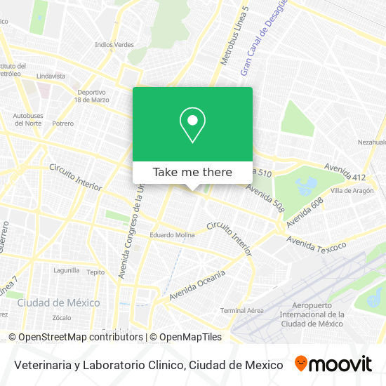 Mapa de Veterinaria y Laboratorio Clinico