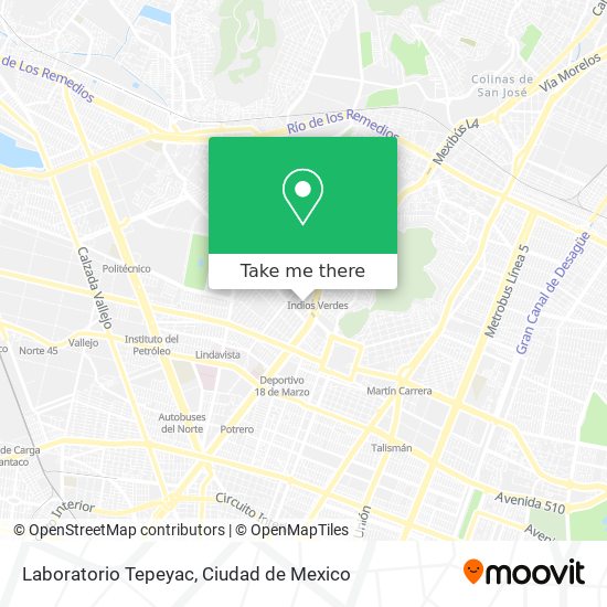 Laboratorio Tepeyac map