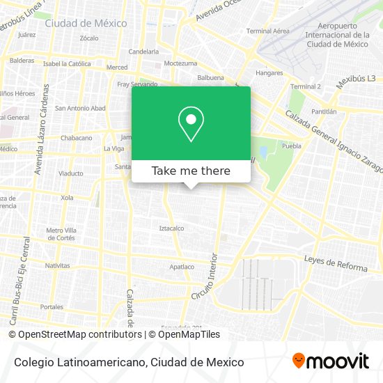 Colegio Latinoamericano map