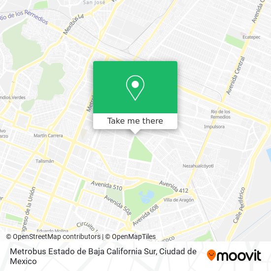 Mapa de Metrobus Estado de Baja California Sur