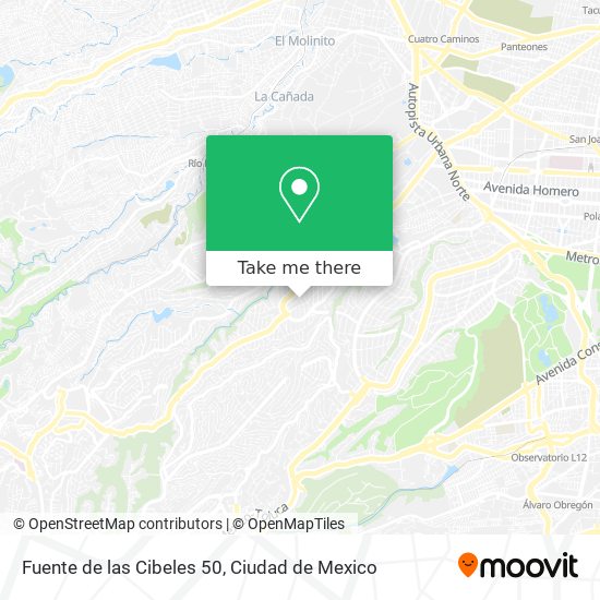 Fuente de las Cibeles 50 map
