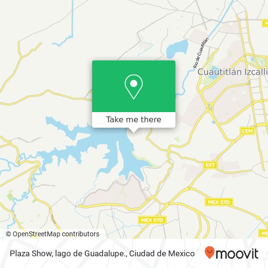 How to get to Plaza Show, lago de Guadalupe. in Tepotzotlán by Bus or Train?