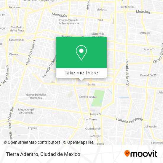 Tierra Adentro map