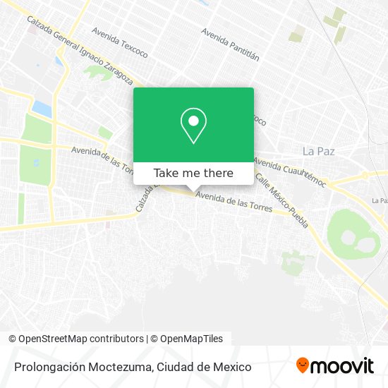 Prolongación Moctezuma map