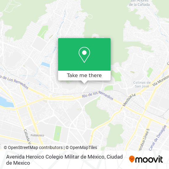 Mapa de Avenida Heroico Colegio Militar de México