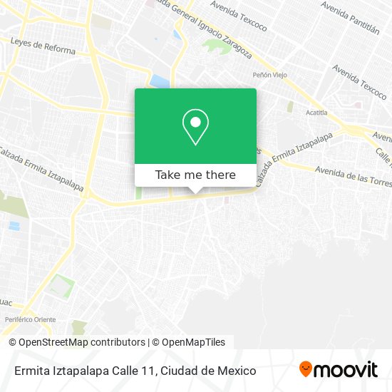 Ermita Iztapalapa Calle 11 map