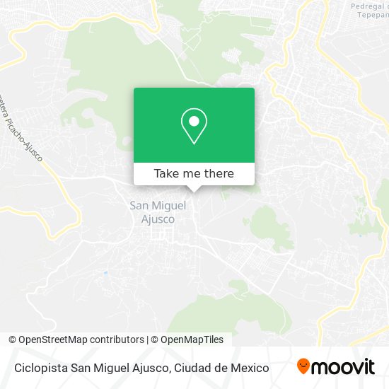 Mapa de Ciclopista San Miguel Ajusco