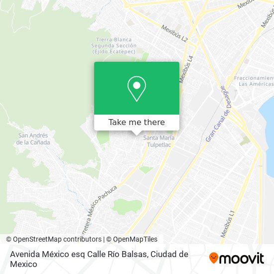 Avenida México esq Calle Río Balsas map