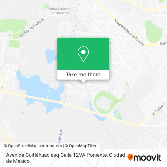Avenida Cuitláhuac esq Calle 12VA Poniente map