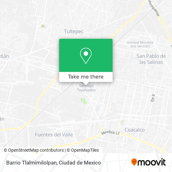 Barrio Tlalmimilolpan map
