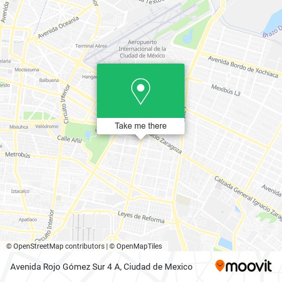 Mapa de Avenida Rojo Gómez Sur 4 A