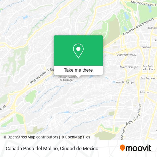 Mapa de Cañada Paso del Molino