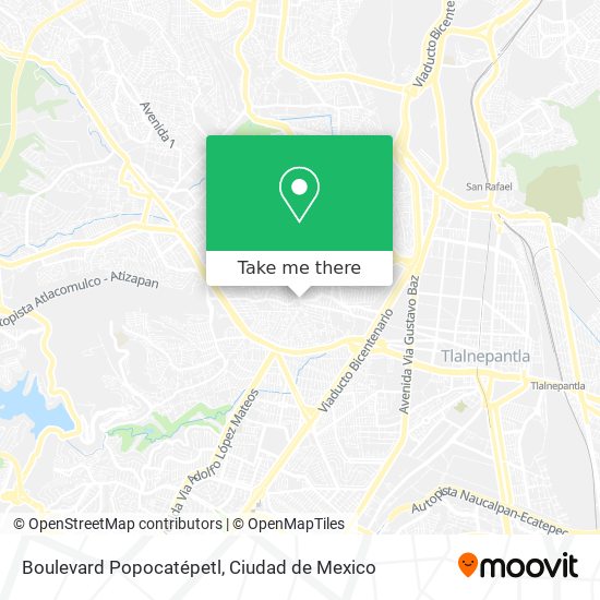 Boulevard Popocatépetl map