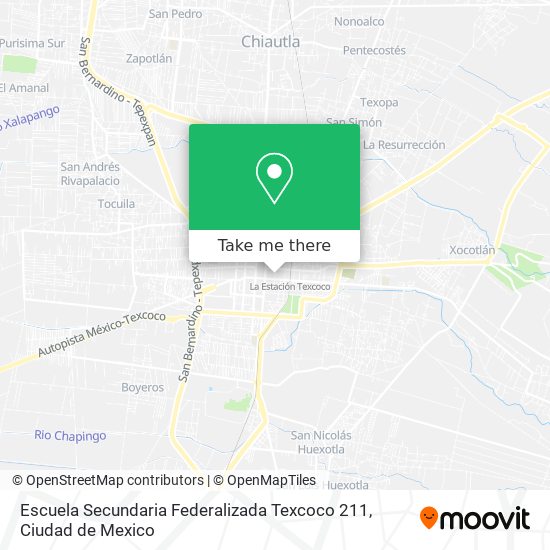 Mapa de Escuela Secundaria Federalizada Texcoco 211