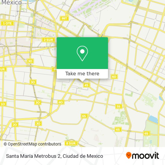 Santa María Metrobus 2 map