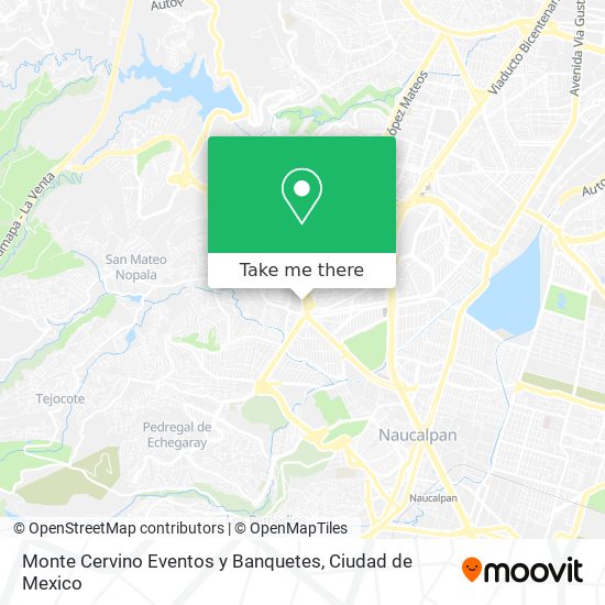 Mapa de Monte Cervino Eventos y Banquetes