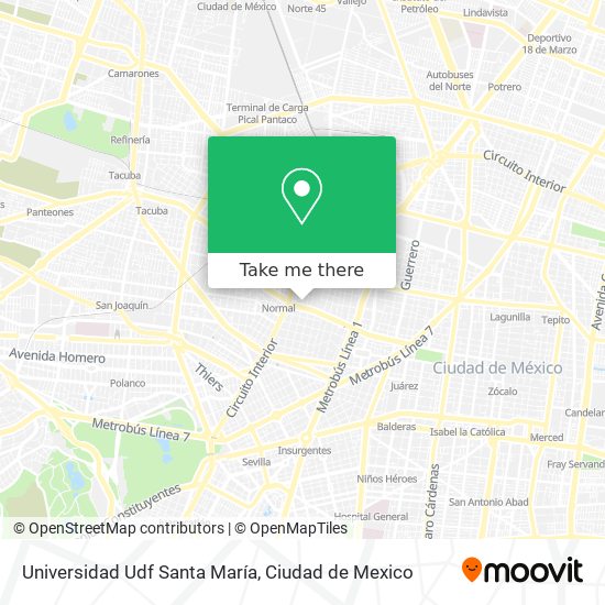 Universidad Udf Santa María map