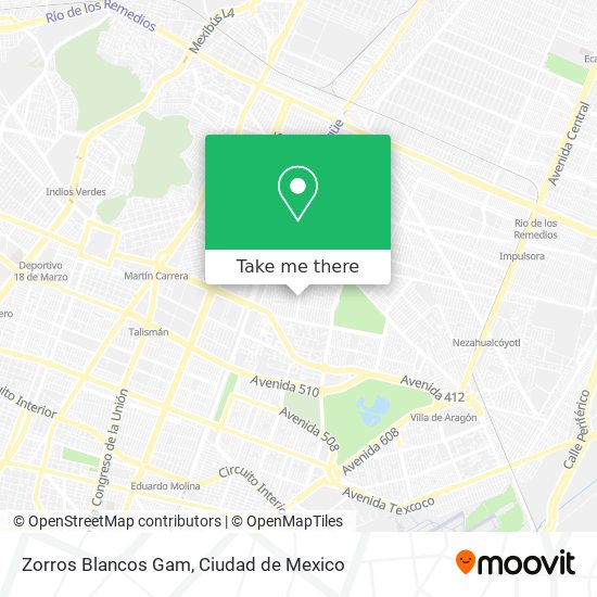 Zorros Blancos Gam map
