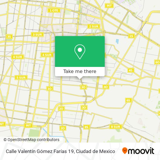 Mapa de Calle Valentín Gómez Farías 19