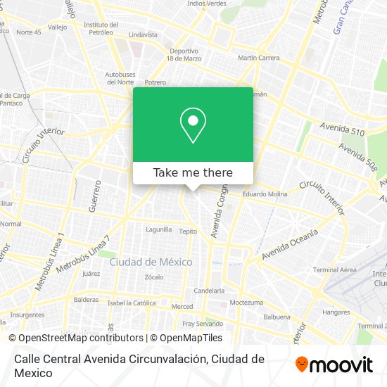 Mapa de Calle Central Avenida Circunvalación