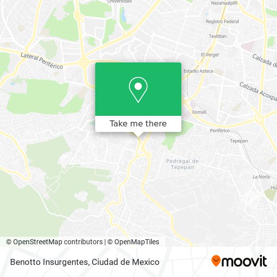Benotto Insurgentes map