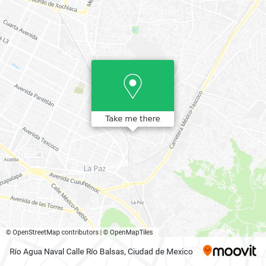 Mapa de Río Agua Naval Calle Río Balsas