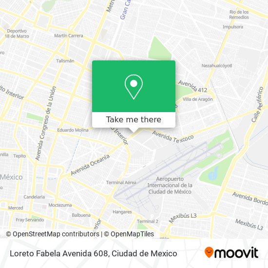 Mapa de Loreto Fabela Avenida 608