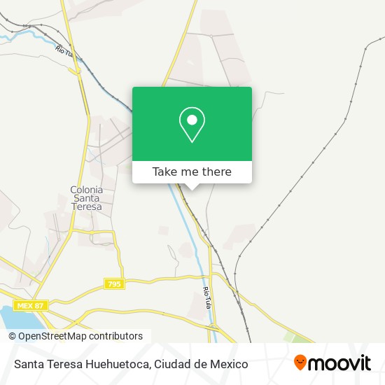 Santa Teresa Huehuetoca map