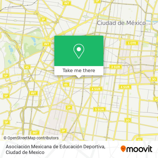 Mapa de Asociación Mexicana de Educación Deportiva