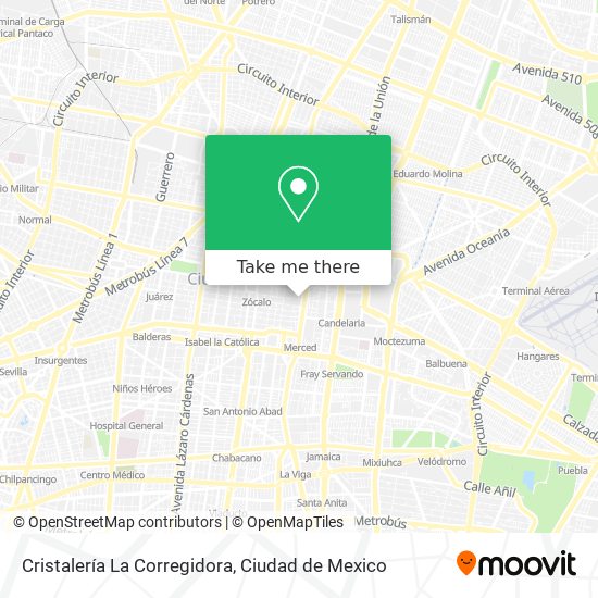 Cristalería La Corregidora map