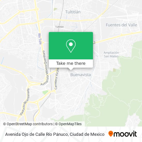 Mapa de Avenida Ojo de Calle Río Pánuco