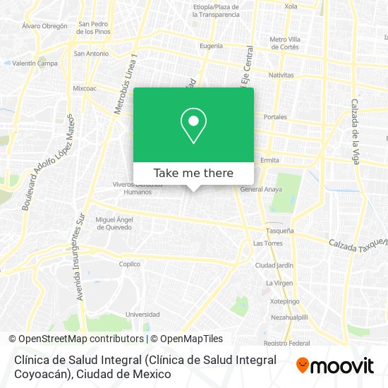 Mapa de Clínica de Salud Integral