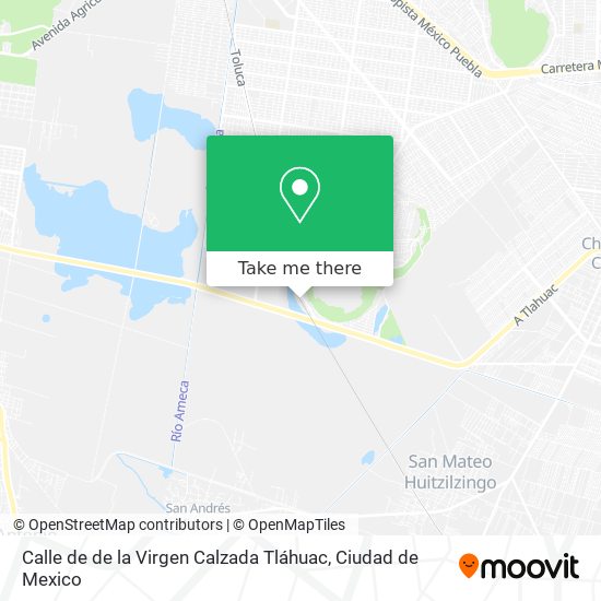 Calle de de la Virgen Calzada Tláhuac map