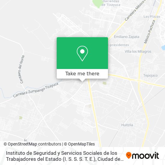 Instituto de Seguridad y Servicios Sociales de los Trabajadores del Estado (I. S. S. S. T. E.) map