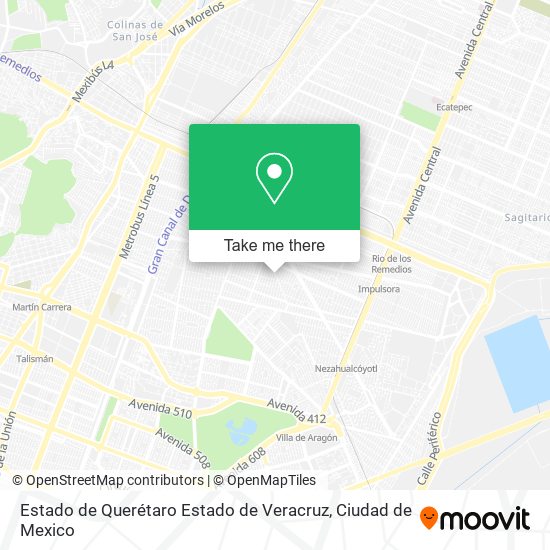 Mapa de Estado de Querétaro Estado de Veracruz